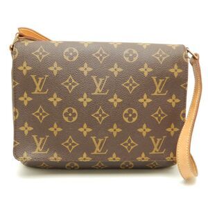 Louis Vuitton Monogram Musette Tango Short Shoulder Bag Brown